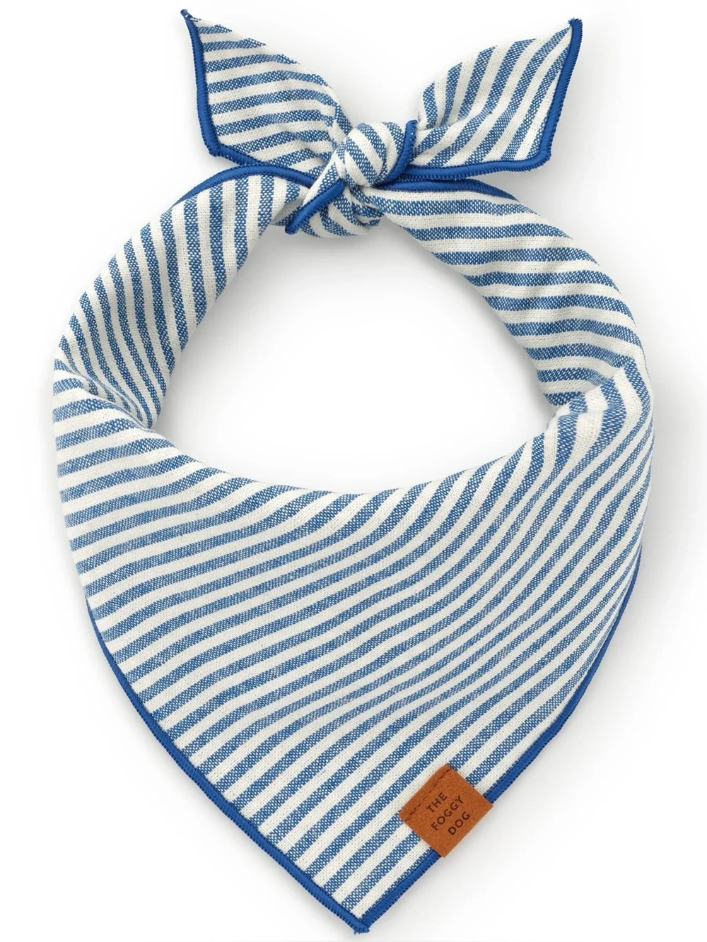 The Foggy Dog Lake Blue Stripe Dog Bandana